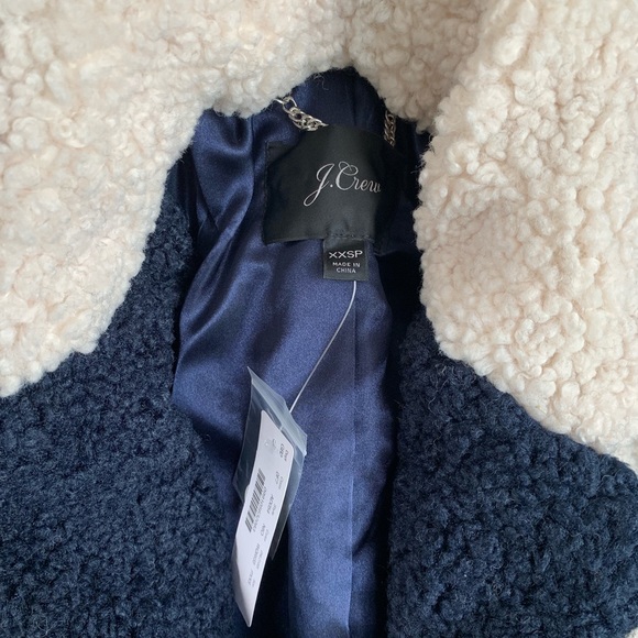 J. Crew 2019 Teddy Sherpa Topcoat -Petite XXS NWT - Picture 4 of 5